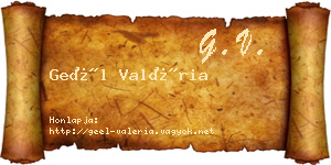 Geél Valéria névjegykártya